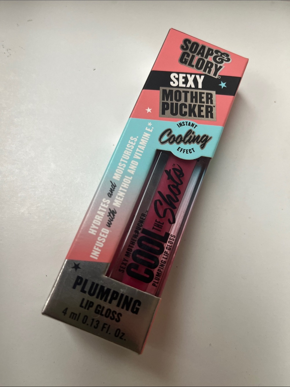 Soap & Glory Sexy Mother Pucker Plumping Lip Gloss - Coral Pink BRAND NEW !